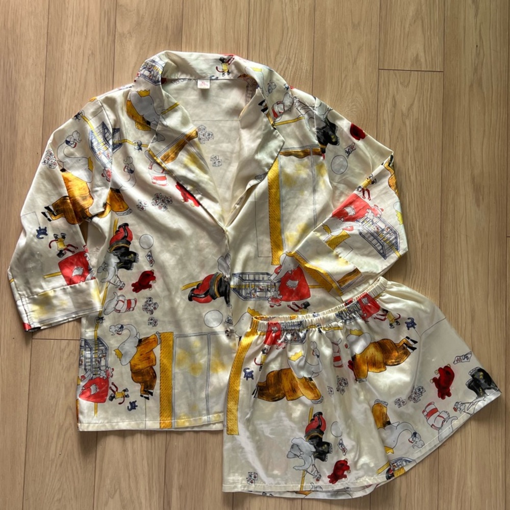 Colorful Animal Print Pajama Set